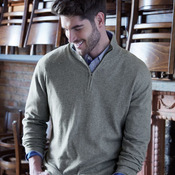Vintage Cotton Cashmere Quarter-Zip Sweater